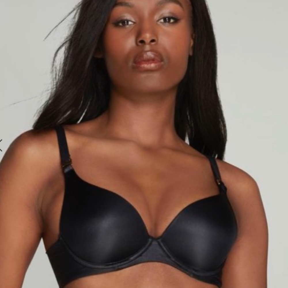 Agent Provocateur Paige Moulded Plunge Underwired Bra Black Gold 34F Coquette